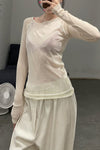 BASERANGE Long-sleeved patchwork top T-shirt series Portugal BAS-TOGN-CG-AU23-UNDYED